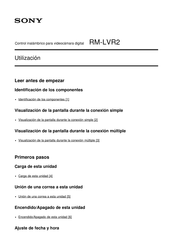 Sony RM-LVR2 Manual Del Usuario