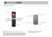 Motorola W220 Guia De Inicio Rapido