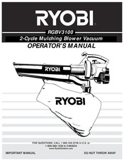 Ryobi RGBV3100 Manual Del Operador