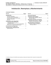 S&C SM-20 Instalación, Reemplazo Y Mantenimiento