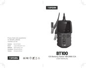 TOPDON BT100 Manual Del Usario