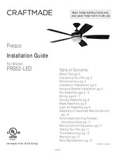 Craftmade FRESCO FRS52-LED Guia De Instalacion