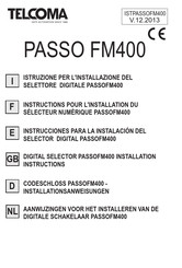 Telcoma PASSO FM400 Instrucciones Para La Instalación