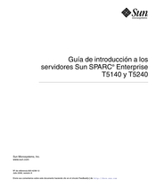 Sun SPARC Enterprise T5140 Guía De Introducción