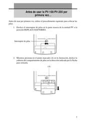 Casio PV-100 Guia De Inicio Rapido