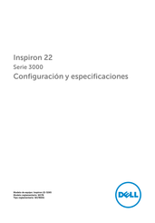 Dell Inspiron 22 3000 Serie Configuración Y Especificaciones