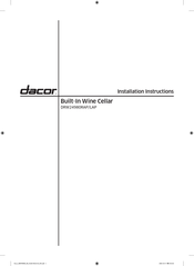 Dacor DRW24980LAP Instrucciones De Instalación