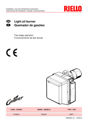 Riello 3739870 Instrucciones De Instalación, Montaje Y Funcionamiento