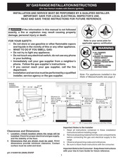 Frigidaire FFGF3011LB Instrucciones De Instalación