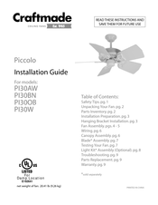 Craftmade Piccolo PI30OB Guia De Instalacion