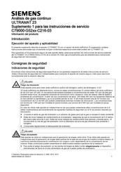 Siemens ULTRAMAT 23 Instrucciones De Servicio