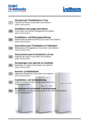 Isotherm Cruise Silver CR271 Instrucciones Para La Instalación Y El Uso
