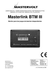 Mastervolt Masterlink BTM III Manual De Utilización