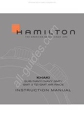 Hamilton KHAKI GMT 3 TZ Manual De Instrucciones