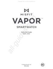 Misfit Vapor DW3A Guia De Inicio Rapido