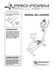 Pro-Form 745 EKG Manual Del Usuario