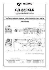 TADANO GR-550XLS Hoja De Especificaciones