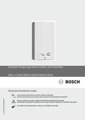 Bosch GWH18 COD B Instrucciones De Instalación Y Manejo