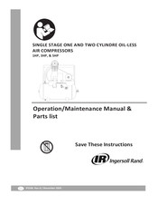 Ingersoll Rand CVE50 Lista De Piezas Y Manuales De Operación/Mantenimiento