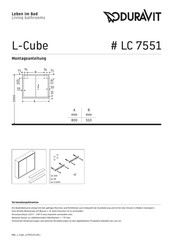 DURAVIT L-Cube LC 7551 Instrucciones De Montaje