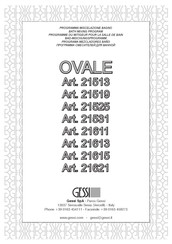 Gessi OVALE 21513 Manual De Instrucciones