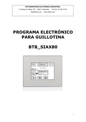 BTB BTB SIAX80 Manual Del Usuario