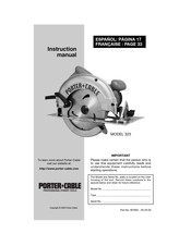 Porter Cable 323 Manual De Instrucciones