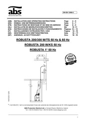 ABS ROBUSTA 200 Instrucciones De Instalación Y Funcionamiento