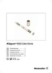 Weidmuller Klippon Instrucciones Para Un Uso Seguro