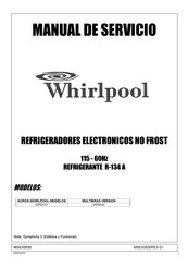 Whirlpool R-134 A Manual De Servicio