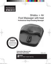 HoMedics Shiatsu + Air Manual De Instrucciones E Información De Garantía