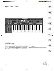 Behringer DeepMind 6 Guia De Inicio Rapido