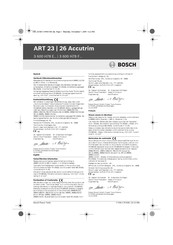 Bosch ART 23 ACCUTRIM Manual Del Usuario