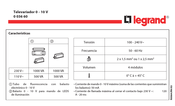 LEGRAND 0 660 03 Manual De Instrucciones