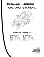 Briggs & Stratton Snapper LT75 7800353 Manual Del Operador