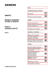 Siemens SIMATIC C7-626 Manual Del Usuario
