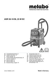 Metabo ASR 36-18 BL 25 M SC Manual Original