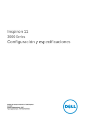 Dell Inspiron 11-3168 Configuración Y Especificaciones