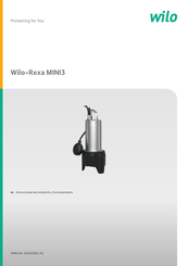 Wilo Rexa MINI3-V 5M Serie Instrucciones De Instalación Y Funcionamiento