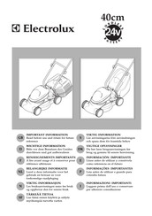 Electrolux Bernard Loisirs BL421 RC Información Importante