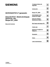 Siemens MICROMASTER 4 DRVPCS7 Manual De Funciones