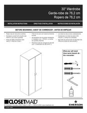 Emerson CLOSETMAID Instrucciones De Instalación