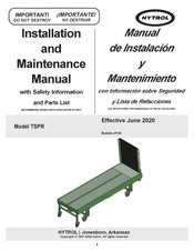 HYTROL 615415 Manual De Instalación Y Manteniemiento