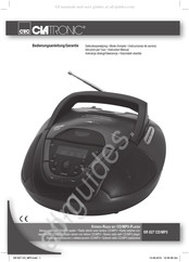 Clatronic SR 827 CD/MP3 Instrucciones De Servicio