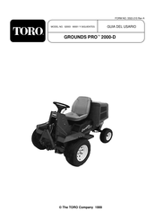 Toro GROUNDS PRO 2000-D Guía Del Usario