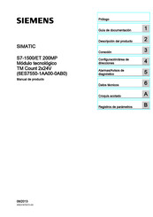 Siemens SIMATIC TM Count 2x24V Manual De Producto