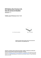 BYD Battery-Box Premium LVL 15.4 Guía De Servicio