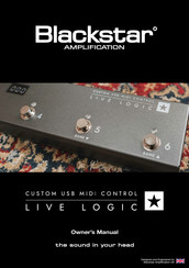 Blackstar Amplification Live Logic Manual Del Usuario