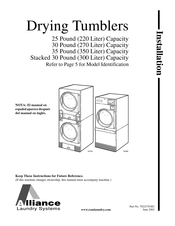 Alliance Laundry Systems DC0300DSL DT0300DSH Instalación