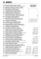 Bosch FDT 0000 A Manual De Instalación